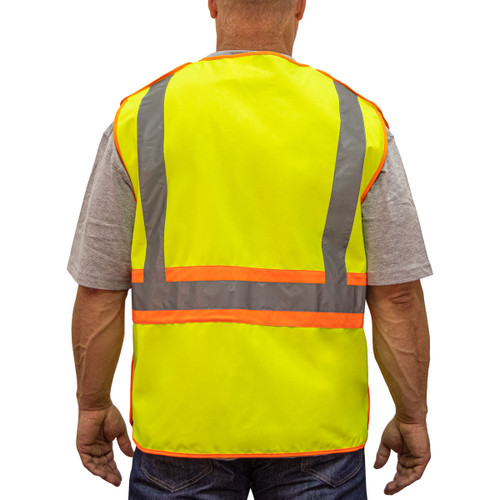 Key Apparel ANSI Class 2 Break-A-Way Solid Vest Hi-Vis Yellow