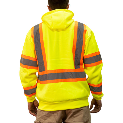 Key Apparel ANSI Class 3 Hooded Sweatshirt Hi-Vis Yellow