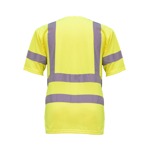Key Apparel ANSI Class 3 Short Sleeve Pocket Tee Hi-Vis Yellow