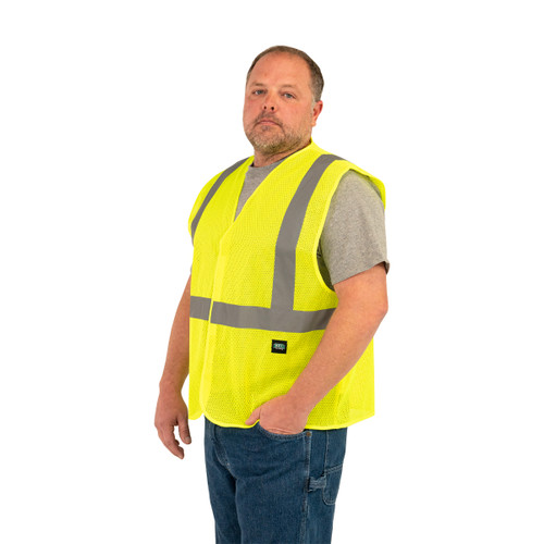Key Apparel ANSI II Class 2 Mesh Vest Hi-Vis Yellow