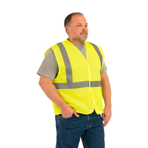 Key Apparel ANSI II Class 2 Mesh Vest Hi-Vis Yellow