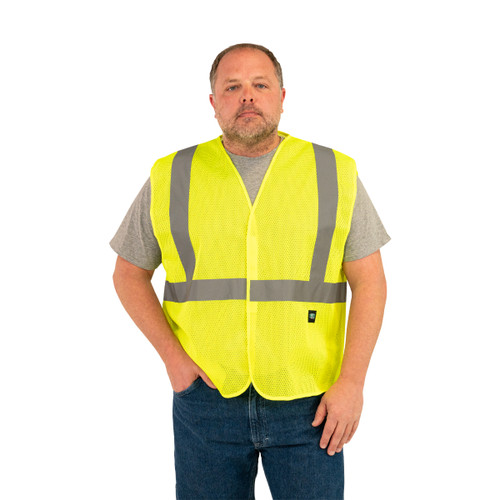key apparel ANSI II Class 2 Mesh Vest Hi-Vis Yellow