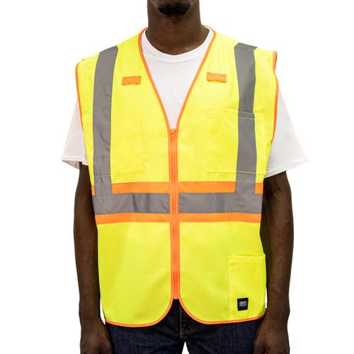 key apparel ANSI II Class 2 Solid Vest Hi-Vis Yellow