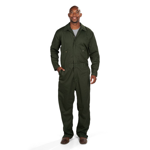 key apparel Deluxe Unlined Long Sleeve Coveralls Loden Green