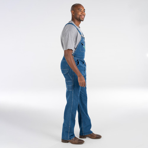 Key Apparel Denim Bib Overall - Enzyme Washed Indigo Denim Enzyme Wash