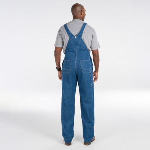 Key Apparel Denim Bib Overall - Enzyme Washed Indigo Denim Enzyme Wash