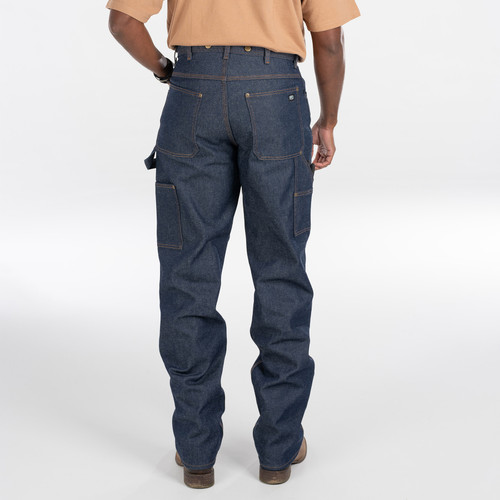 Key Apparel Denim Double Front Logger Dungaree Indigo Denim Rigid