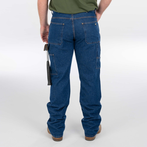 Key Apparel Double Front Denim Logger Dungaree Indigo Denim Enzyme Wash