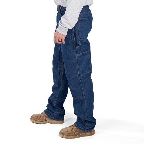 Key Apparel Double Front Denim Logger Dungaree Indigo Denim Enzyme Wash