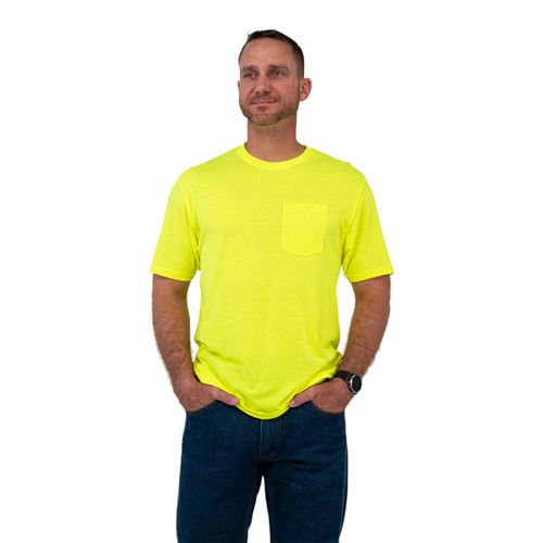 key apparel Enhanced Visibility Boost Tee Hi-Vis Yellow