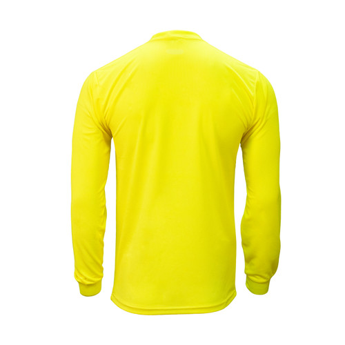 Key Apparel Enhanced Visibility Long Sleeve Pocket T-Shirt Hi-Vis Yellow