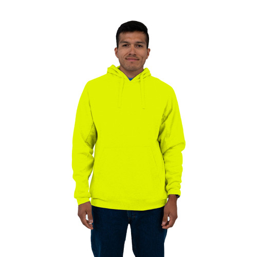 Key Apparel Enhanced Visibility Unisex Fleece Hoodie Hi-Vis Yellow