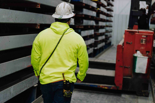 Key Apparel Enhanced Visibility Unisex Fleece Hoodie Hi-Vis Yellow