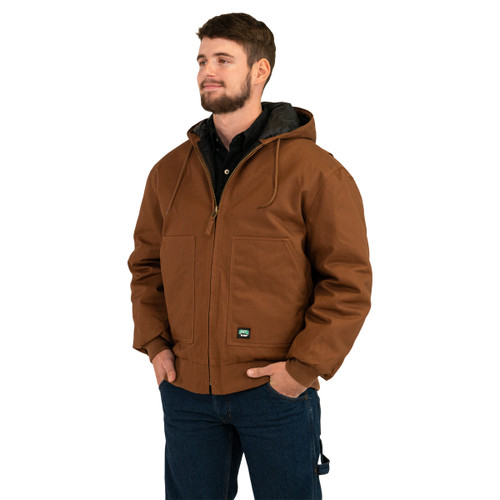Key Apparel Insulated Duck Hooded Jacket - Mens Black