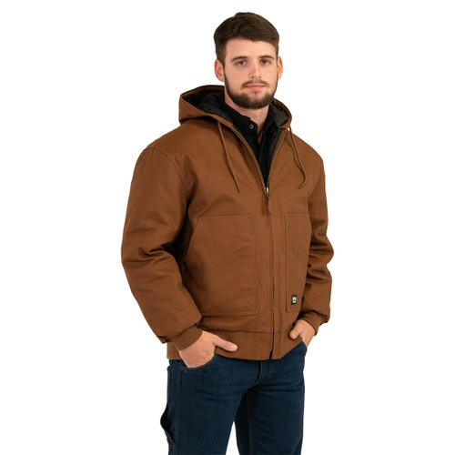 Key Apparel Insulated Duck Hooded Jacket - Mens Black