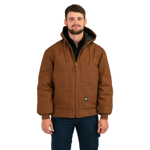 key apparel Insulated Duck Hooded Jacket - Mens Black