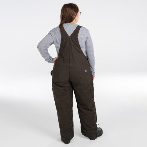 Key Apparel Insulated To Waist Bib Overall For Women Chocolate
