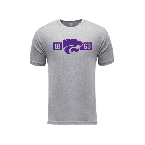 key apparel K-State Est. 1863 Unisex Graphic Tee Sharkskin