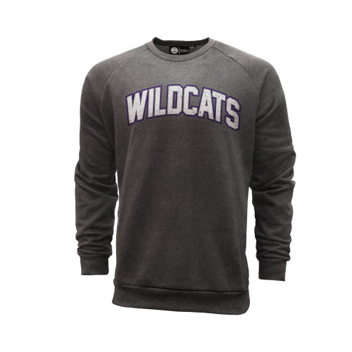 key apparel K-State Wildcats Unisex Crewneck Heather Charcoal
