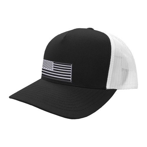 key apparel KEY American Flag Hat - Five Panel Black/White