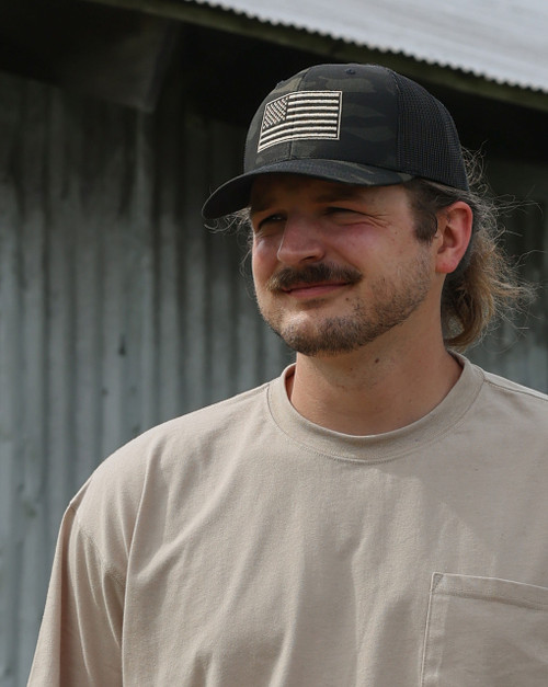 key apparel American Gold Camo Trucker Hat