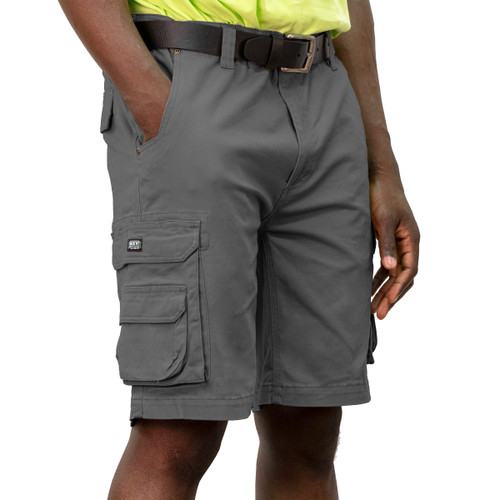 key apparel Cargo Pocket Flex Short Smoke