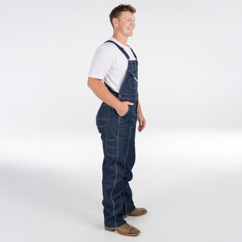 Key Apparel Denim Bib Overalls Indigo Denim Rigid
