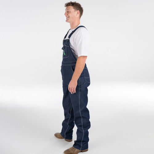 Key Apparel Denim Bib Overalls Indigo Denim Rigid