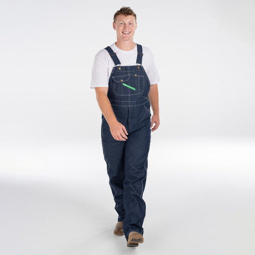 key apparel Denim Bib Overalls Indigo Denim Rigid
