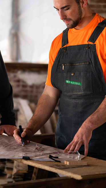 Key Apparel Flex Duck Bib Overall Slate