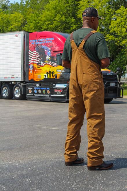 Key Apparel Flex Duck Bib Overall Slate