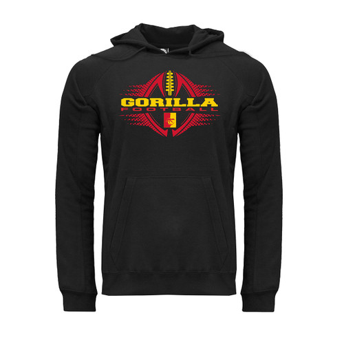 key apparel Gorilla Football Unisex Hoodie Black