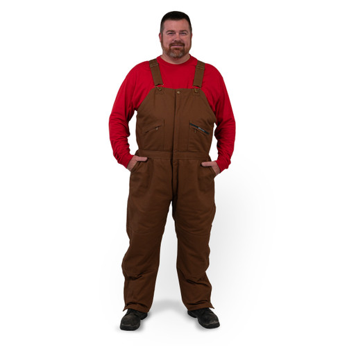 key apparel Insulated Duck Bib Overalls Black