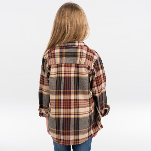 Key Apparel Kid's Backyard Shirt Mahogany Plaid