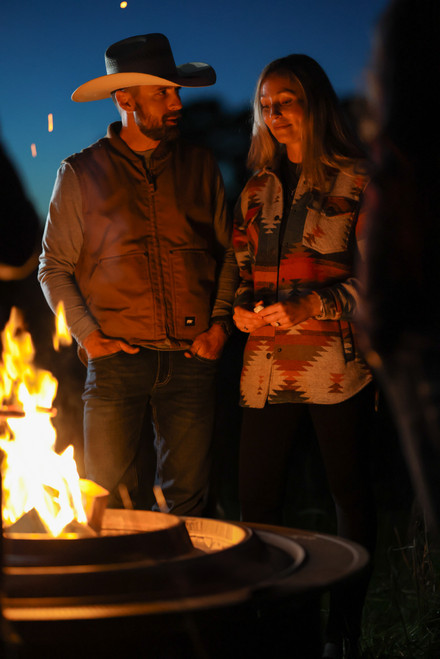 key Apparel Kingston Shacket For Women Aztec Fire