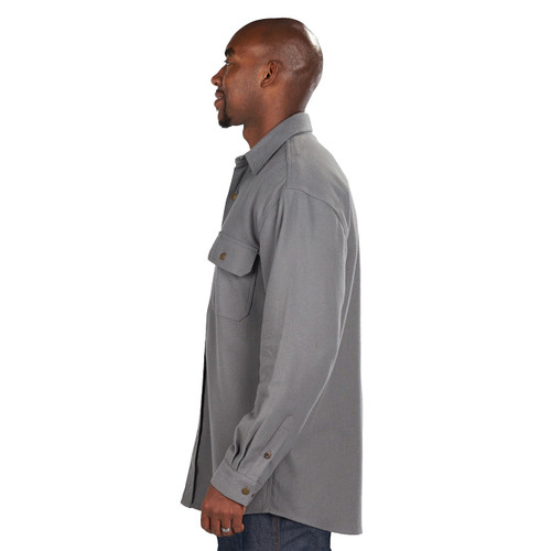 Key Apparel Men's Fort Scott Flannel Iron Gray