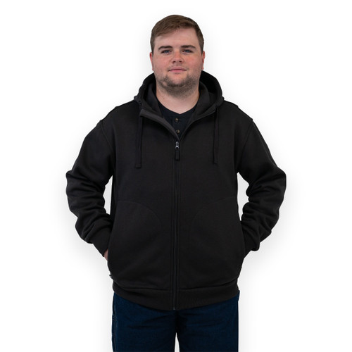key apparel Miller Zip Front Hoodie Black