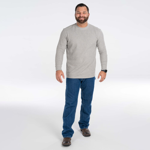 key apparel Sportsman Waffle Shirt Charcoal