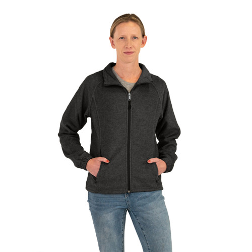 key apparel Women's Glacier Fleece Jacket Black