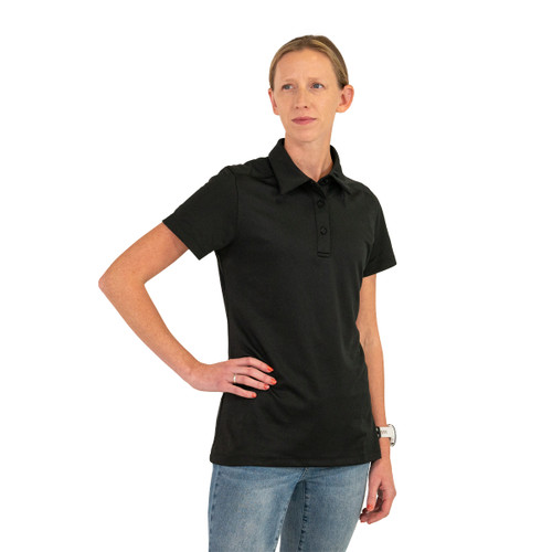 key apparel Women's Victory Polo Shirt Black