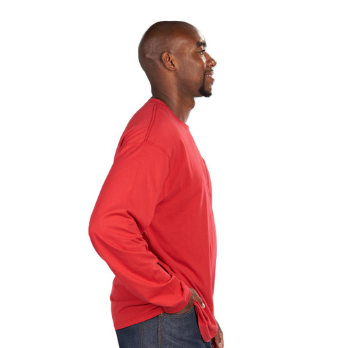 Key Apparel KEY Spartan Long Sleeve Pocket Tee Black