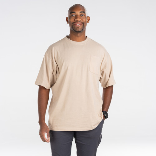 Key Apparel KEY Spartan Short Sleeve Pocket Tee For Men Heather Tan