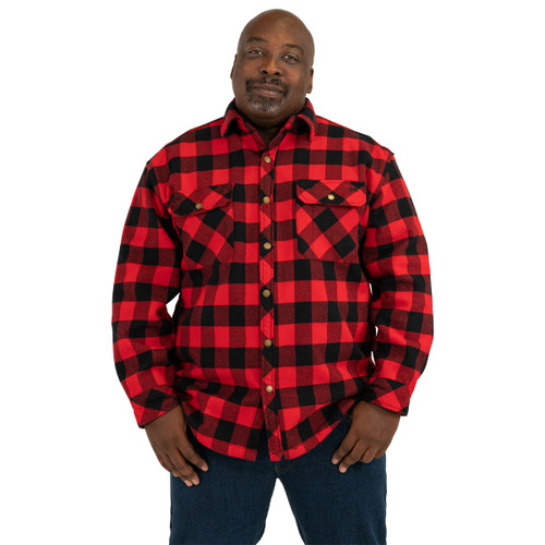 key apparel Patriot Bonded Flannel Shirt Jacket Buffalo Plaid