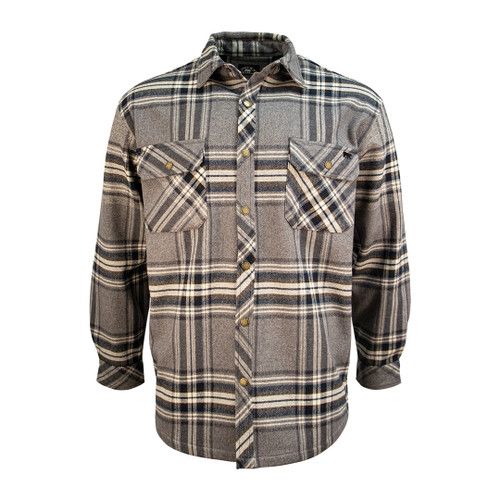 Key Apparel Patriot Bonded Flannel Shirt Jacket For Men Blockhouse Plaid