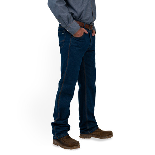 Key Apparel Performance Comfort 5-Pocket Jeans - Relaxed Fit Indigo Denim Enzyme Wash