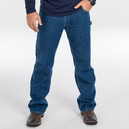 key apparel Performance Comfort Denim Dungaree Indigo Denim Enzyme Wash