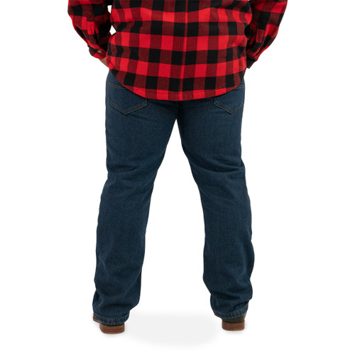 Key Apparel Performance Comfort Fleece Lined Jean Indigo Denim Enzyme Wash