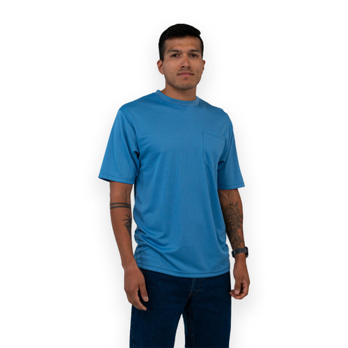 key apparel Performance Comfort Pocket T-Shirt - Short Sleeve Navy