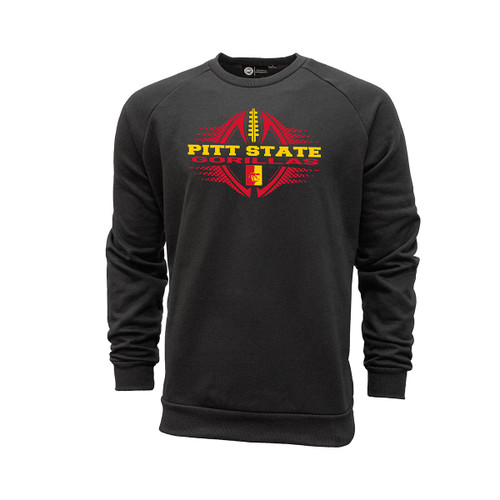 key apparel Pitt State Football Unisex Crewneck Black