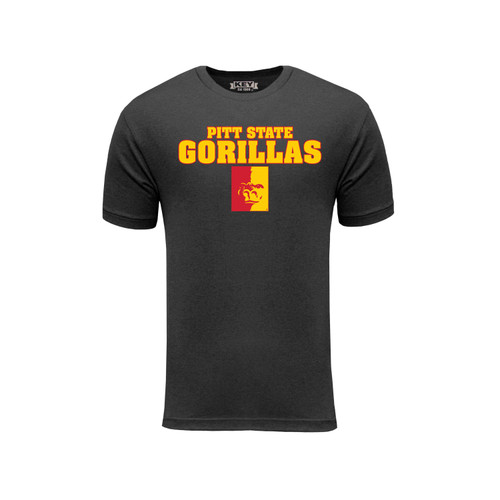 key apparel Pitt State Gorillas Unisex Graphic Tee Shadow